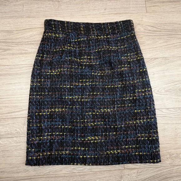 ANNA MARIA PALETTI Dresses & Skirts - Anna Maria Paletti Italian Tweed Pencil Skirt Black Multi Color Business Size 40